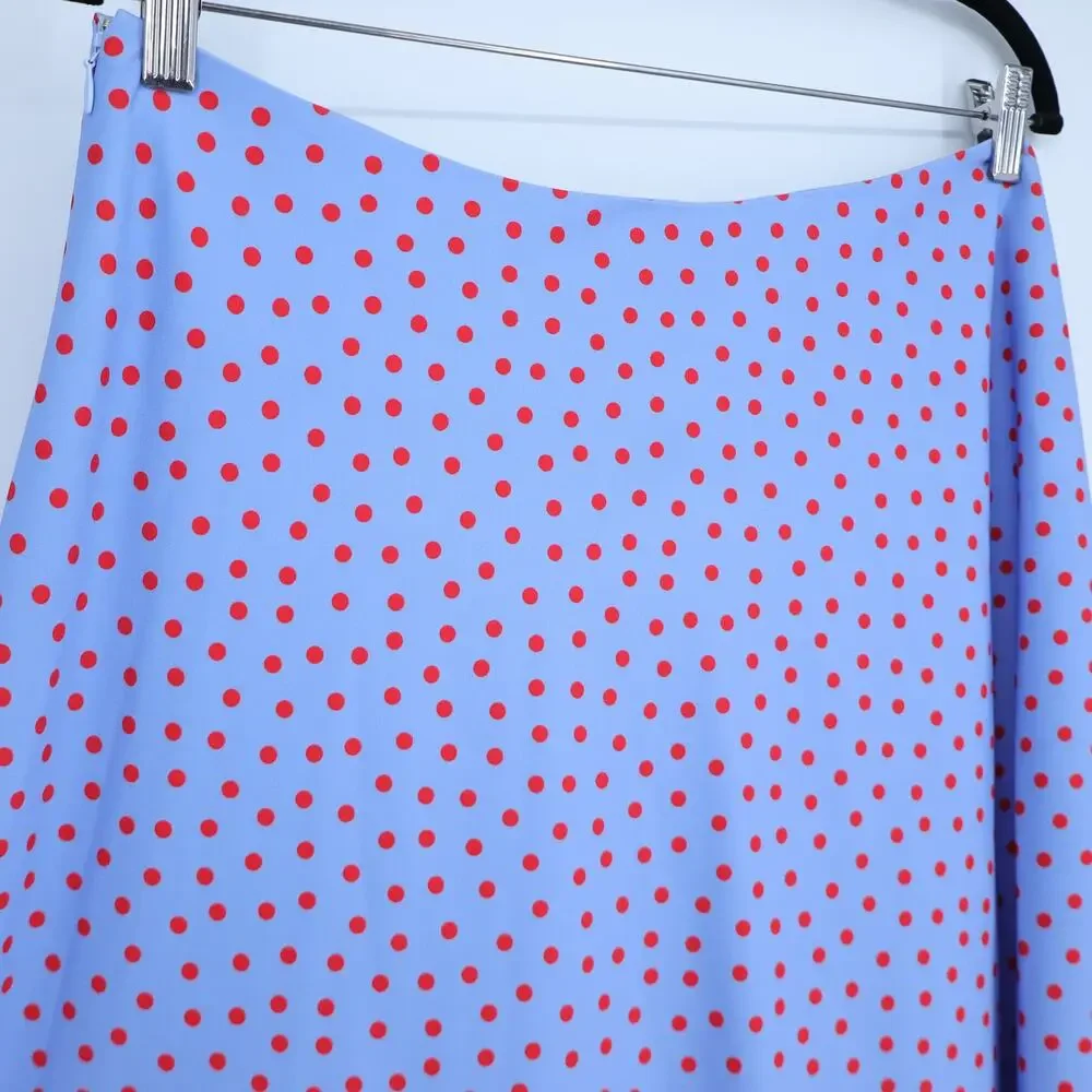 KATE SPADE Spring Time Dot Skirt NWT Midi Cosmic Zen Lavender Red Women's 12